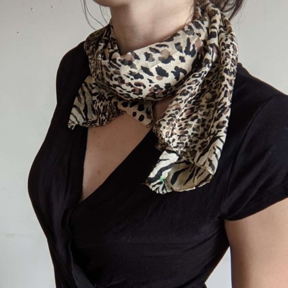 Leopard Neck Scarf Wrap
